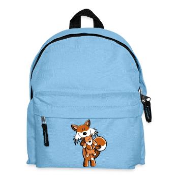 Fuchs avec bébé renard - cadeau comique - enfants - Sac à dos Enfant - bleu clair - Devant