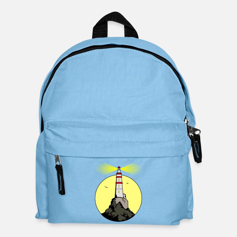 Leuchtturm - Kinder Rucksack - Hellblau
