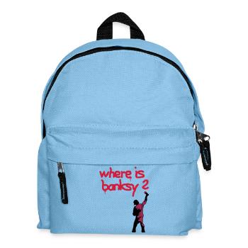 où est banksy - Sac à dos Enfant - bleu clair - Devant