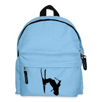 Skier skiing freestyle winter sport snow - Kids' Backpack - light blue - Front