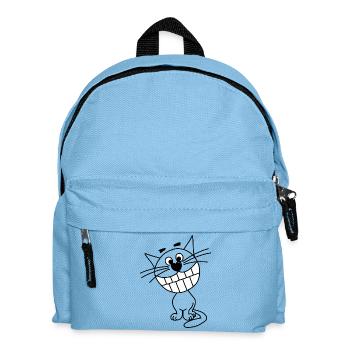 Grinsekatze - Kinder Rucksack - Hellblau - Vorne