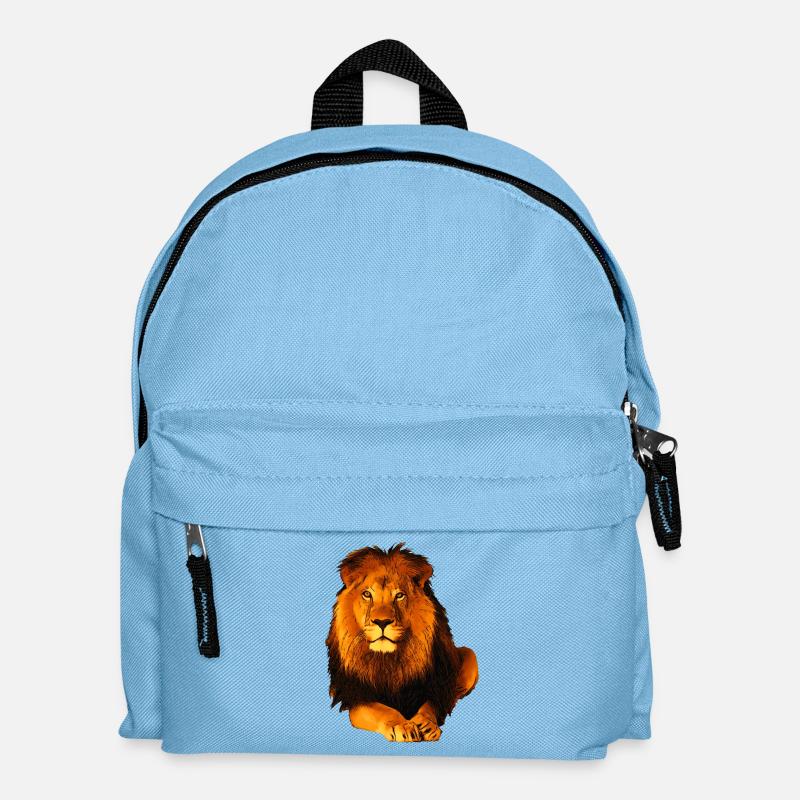 Lion - Sac à dos Enfant - bleu clair