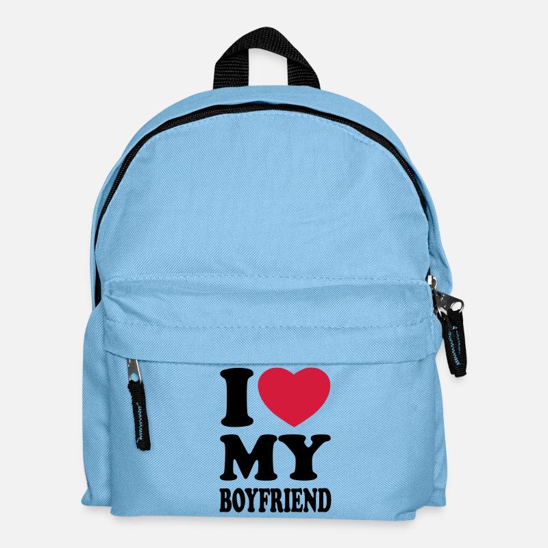 I love my boyfriend - Kids' Backpack - light blue