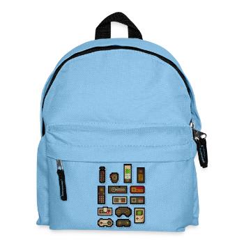 pixelcontrol - Kinder Rucksack - Hellblau - Vorne