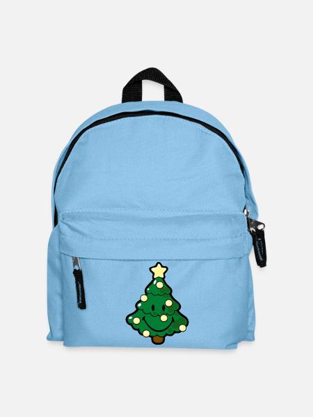Smiley Christmas Tree - Kinder Rucksack - Hellblau