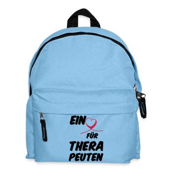 Herz für Therapeuten Geschenk - Kinder Rucksack - Hellblau - Vorne