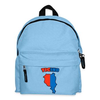 Ticino Karte Rot-Blau - Kinder Rucksack - Hellblau - Vorne