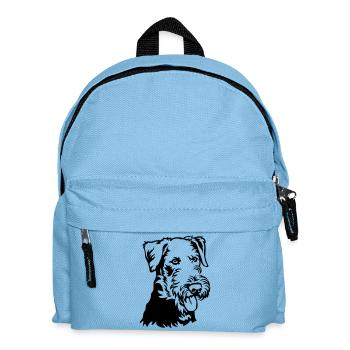 Airedale Terrier Kopf - Kinder Rucksack - Hellblau - Vorne