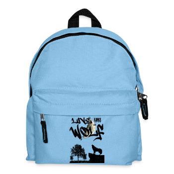 Vivez comme un loup - Sac à dos Enfant - bleu clair - Devant