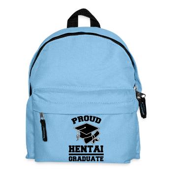 Déclaration Kanji Nerdy Manga Anime Japon Baka - Sac à dos Enfant - bleu clair - Devant