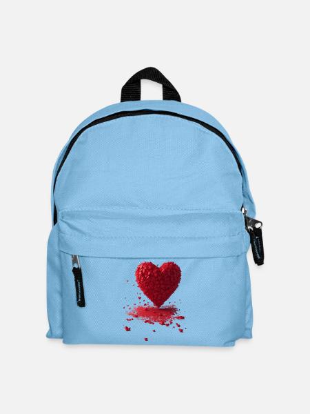 Herz - Kinder Rucksack - Hellblau