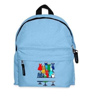 Vêtements pour femmes et filles sur mannequin - Sac à dos Enfant - bleu clair - Devant