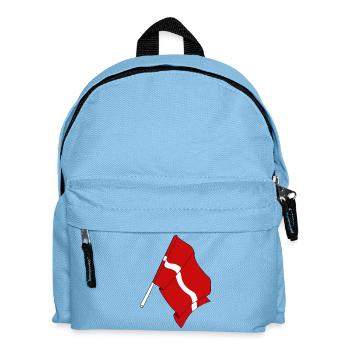 Flag of Latvia - Kids' Backpack - light blue - Front