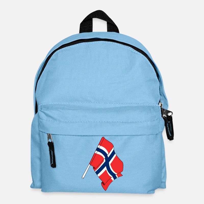 Flagge Norwegen - Kinder Rucksack - Hellblau