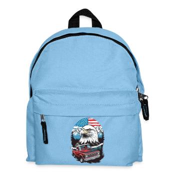 Abenteuerreise USA - Kinder Rucksack - Hellblau - Vorne