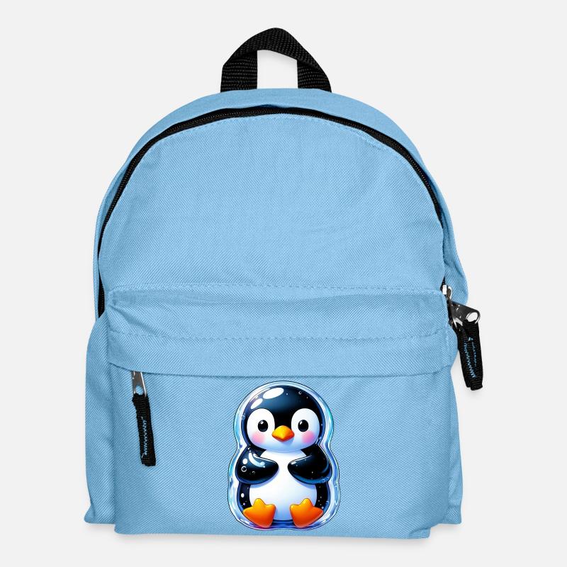 Pinguin - Kinder Rucksack - Hellblau