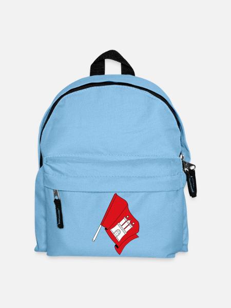 Flagge Hamburg - Kinder Rucksack - Hellblau