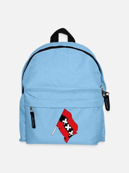 Flagge Amsterdam Niederlande - Kinder Rucksack - Hellblau