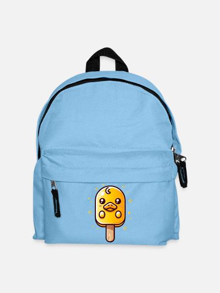 niedliches Kücken-Eis-Motiv für den Sommer - Kinder Rucksack - Hellblau