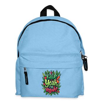 KALE YEAH I'M VEGAN! - Kids' Backpack - light blue - Front