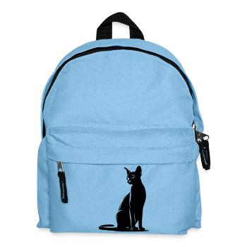 Abessiner Katze - Kinder Rucksack - Hellblau - Vorne