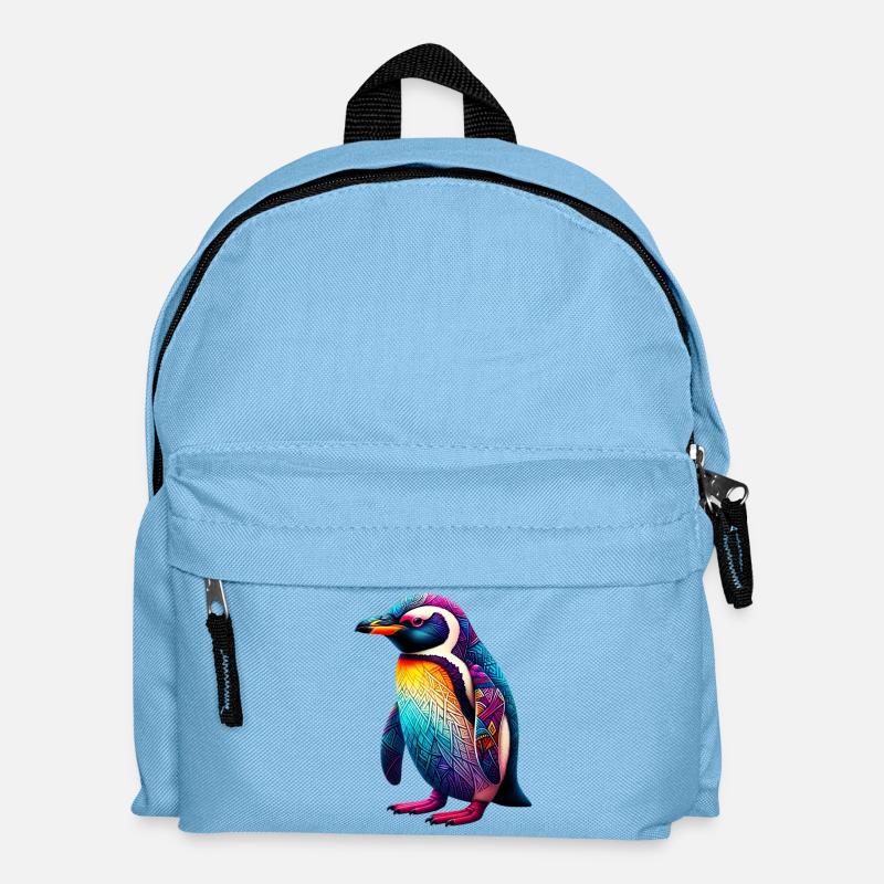 Pinguin - Kinder Rucksack - Hellblau