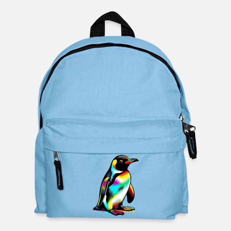Pinguin - Kinder Rucksack - Hellblau
