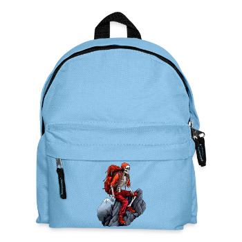 Skelette Bergsteiger / Wandern Skelett - Kinder Rucksack - Hellblau - Vorne