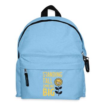 Standing Tall, Smiling Big - Kids' Backpack - light blue - Front