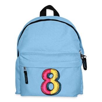 8 Symbole numérique - Sac à dos Enfant - bleu clair - Devant