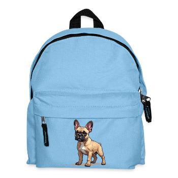 Französische Bulldogge, French Bulldog Bouledogue - Sac à dos Enfant - bleu clair - Devant