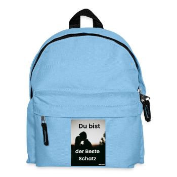 Du bist der Beste Schatz - Kinder Rucksack - Hellblau - Vorne