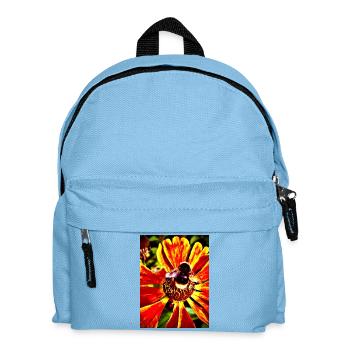 Hummel auf Sonnenhut - Kinder Rucksack - Hellblau - Vorne
