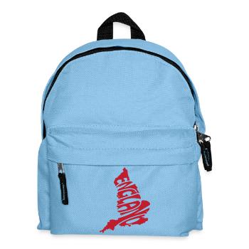 Rote Landkarte von England - Kinder Rucksack - Hellblau - Vorne