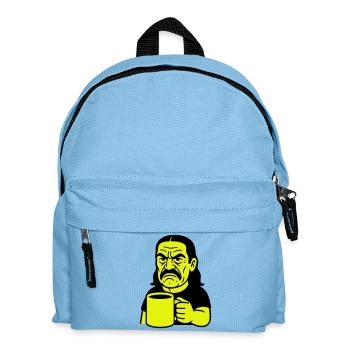 Angry Coffee Man - Kinder Rucksack - Hellblau - Vorne