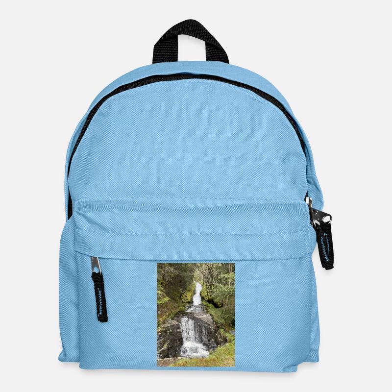 Nature Park Waterfall Design - Kids' Backpack - light blue