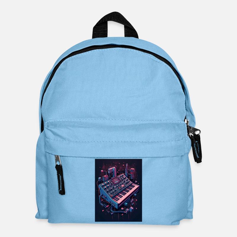 Futuristic Analog Syntheziser - Kinder Rucksack - Hellblau