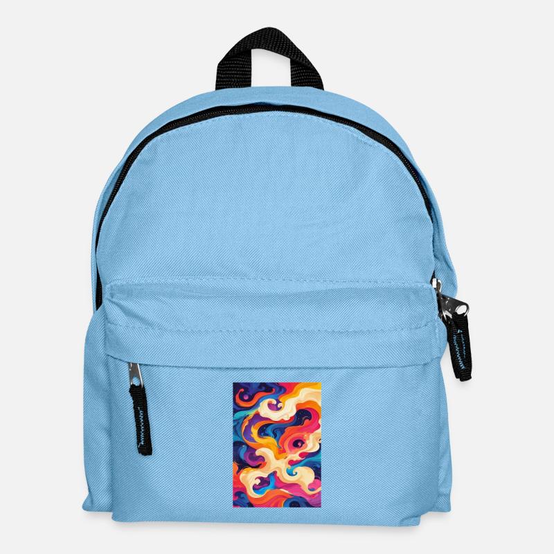 Tourbillon chromatique abstrait - Sac à dos Enfant - bleu clair