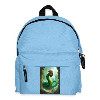 Basilic à tête de coq et pétrifiant mortel - Sac à dos Enfant - bleu clair - Devant