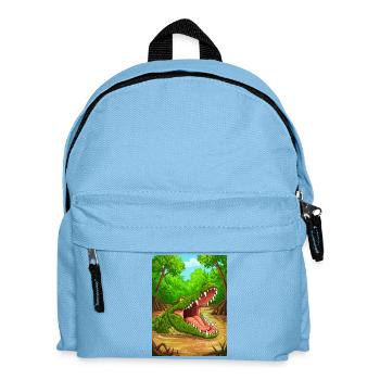 Krokodil – Afrikas Flüsse, stärkster Biss - Kinder Rucksack - Hellblau - Vorne