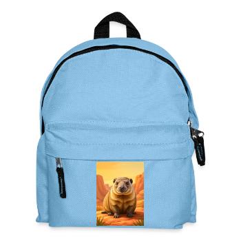 Realistic cute comic skirt Hyrax - Kids' Backpack - light blue - Front