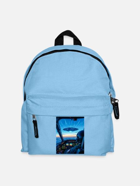UFO Cockpit – Blick ins Unbekannte - Kinder Rucksack - Hellblau