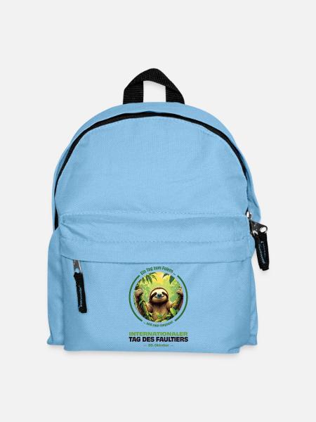 20. Oktober – Internationaler Tag des Faultiers - Kinder Rucksack - Hellblau