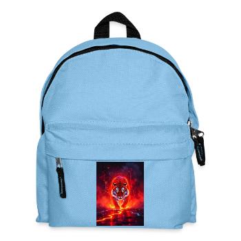 Tigre majestueux brillant en or et turquoise rad - Sac à dos Enfant - bleu clair - Devant