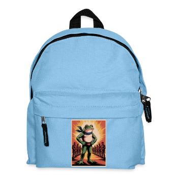 Portland Resistance Frog - USA Protests T-Shirt - Kids' Backpack - light blue - Front