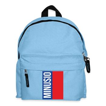 Minusio Vertikale Typografie Blau Rot - Kinder Rucksack - Hellblau - Vorne