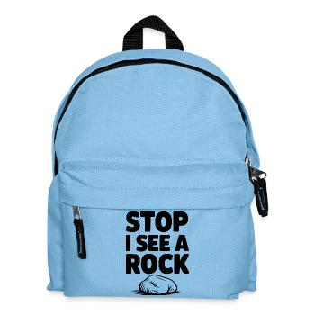 Stopp, ich sehe einen Stein - Kinder Rucksack - Hellblau - Vorne