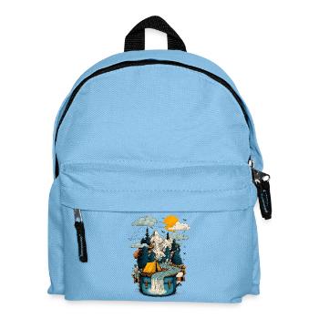 Bergsee Pfad - Camping Backpacker Motiv - Kinder Rucksack - Hellblau - Vorne