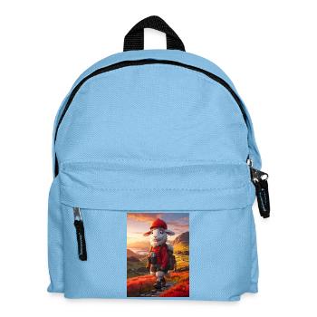 Hiking sheep at sunset - Kids' Backpack - light blue - Front