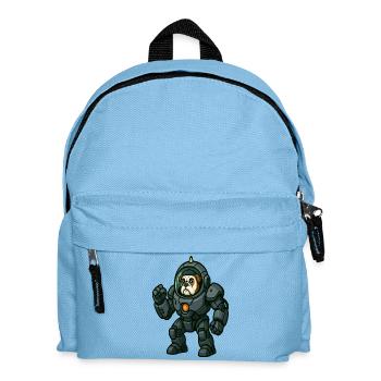 Bulldog Pilot in Heavy Mech Space Armor - Kids' Backpack - light blue - Front
